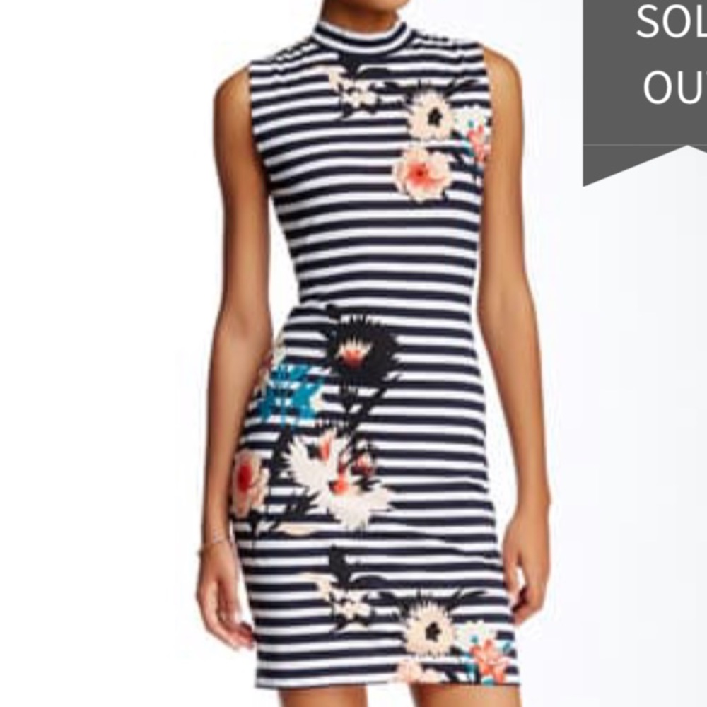Brand new French Connection stripe/floral dress